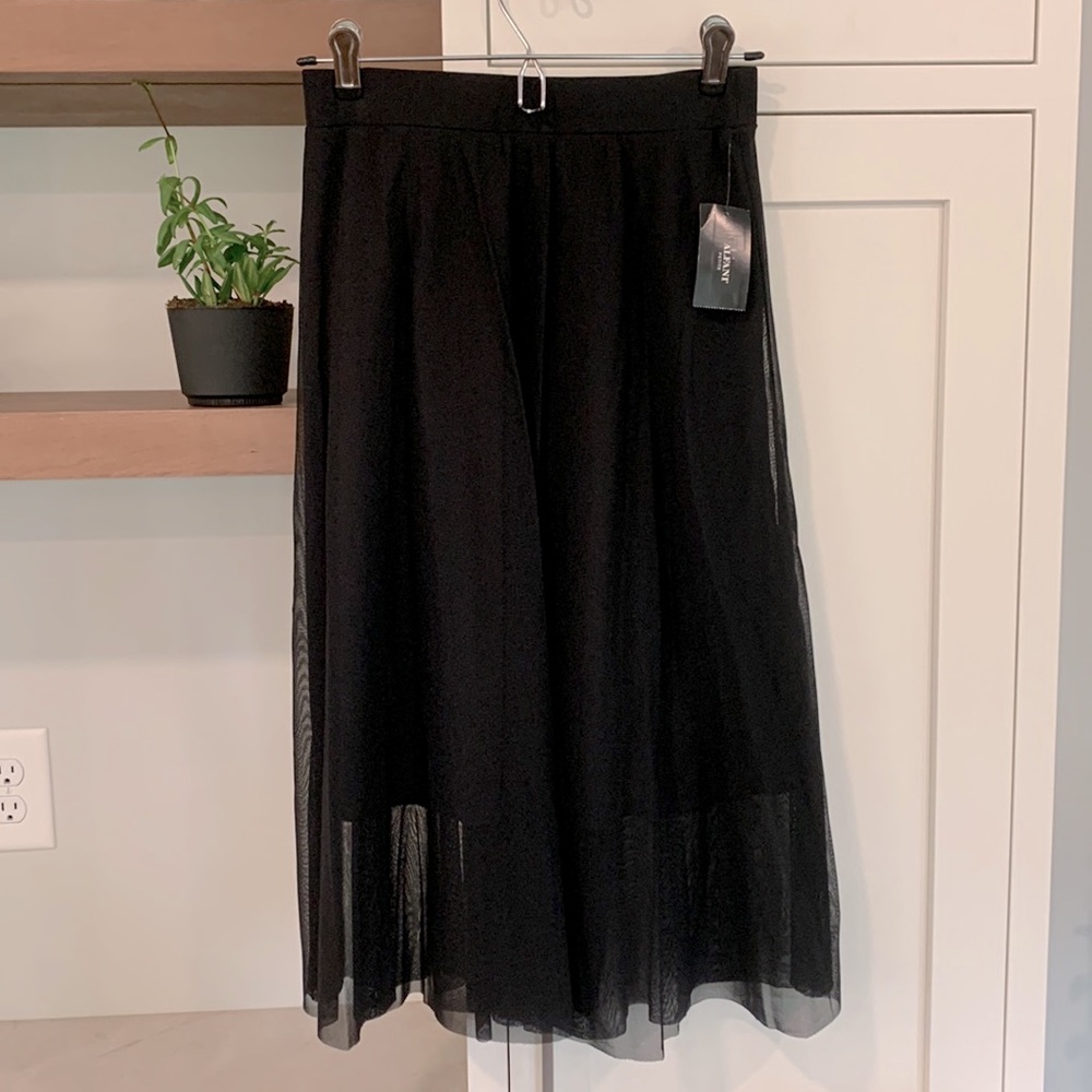 Alfani Womens Rare Earth Deep Black Skirt